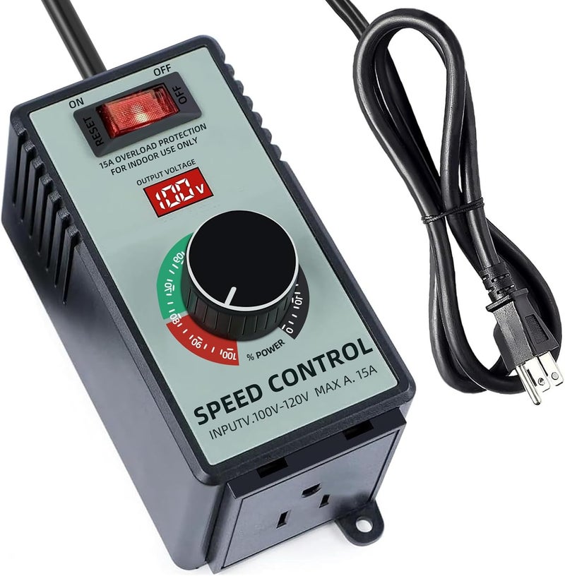 Boxyouping Adjustable 4000W AC Motor Speed Controller for Angle Grinder, Electric Drill, Polishing Machine & Fan - 110V, Variable Speed Control with Overload Protection, Voltage LED Display - Image 1